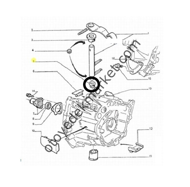 Peugeot 406 (1996-2004) Debriyaj Çatal Burcu (Orijinal)
