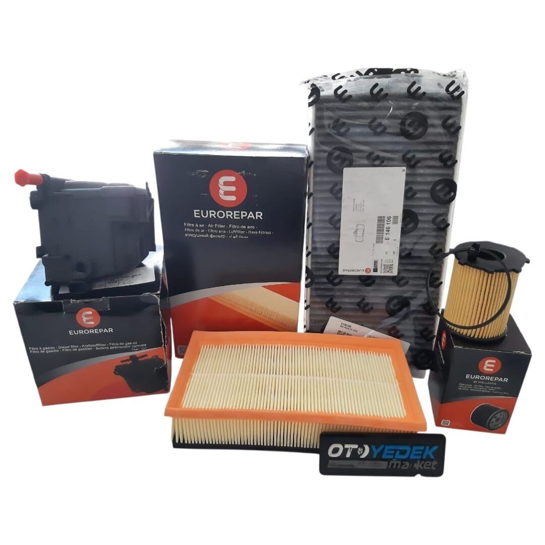 Peugeot 407 (2004-2011) 1.6 Hdi Filtre Bakım Seti (Orijinal Eurorepar)
