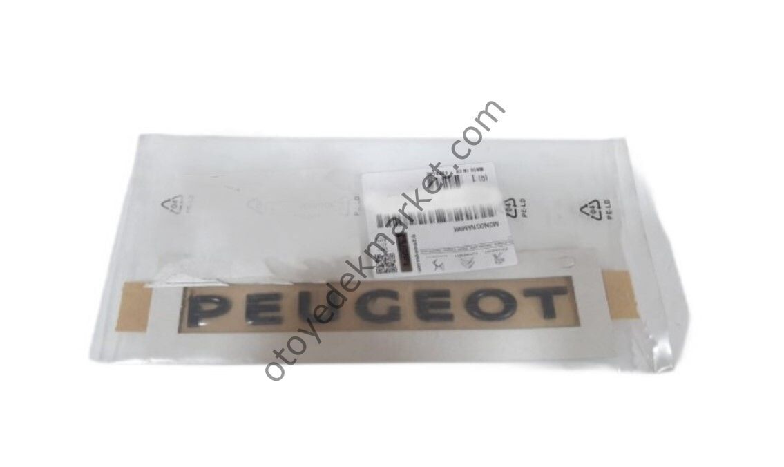 Peugeot 508 (2019-2023) Bagaj Kapağı ''Peugeot'' Yazısı, Sİyah (Orijinal)