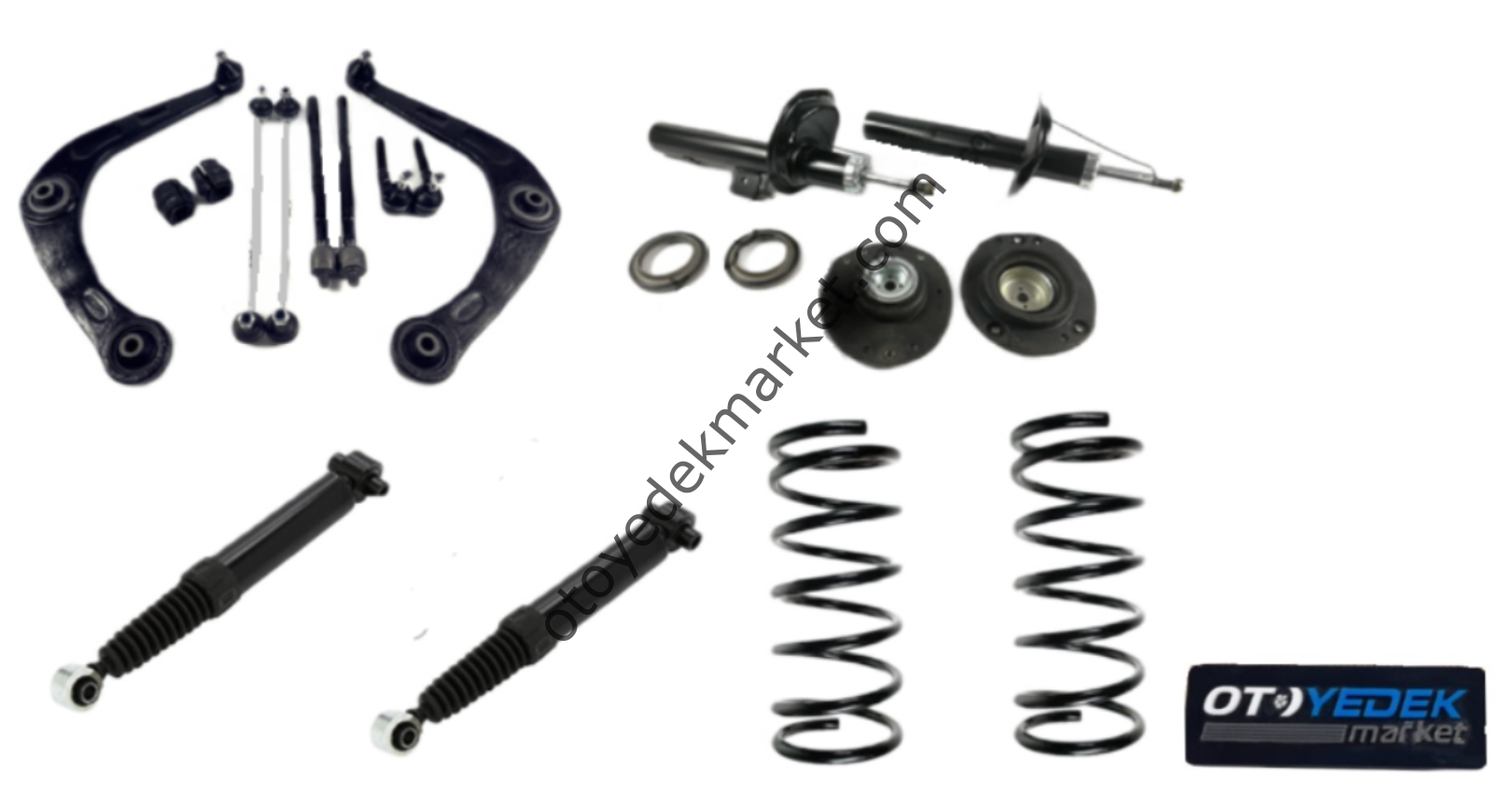 Peugeot 206 (1998-2006) GTI-CC Komple Ön Takım Seti Ön Amortisör Seti Ön takım Seti  Helezon Yayı Arka Amortisör (İthal)