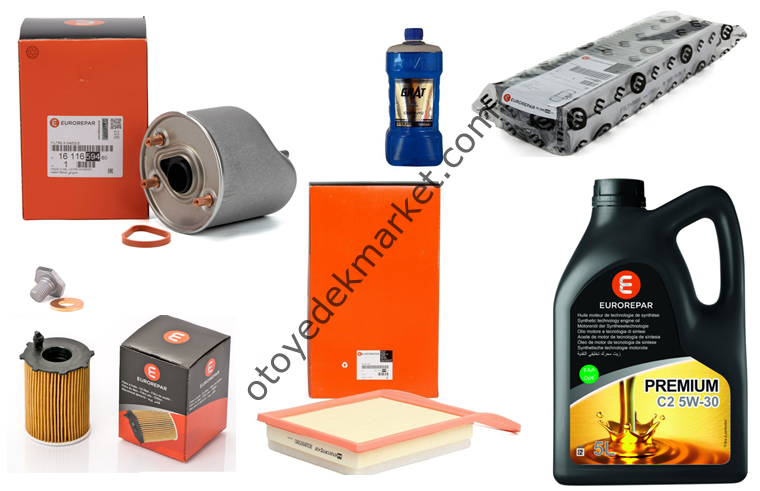 PEUGEOT 3008 (2011-2015) 1.6 DHI  EURO5 KARBON POLENLİ FİLTRE BAKIM SETİ + 5w30 Yağ(ORJİNAL)