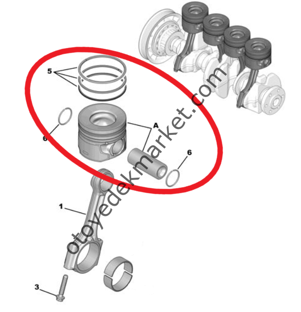 Citroen C4 (2021-2023) 1.5 BlueHdi Piston Takımı (Orijinal)