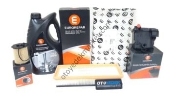 Peugeot 207 (2006-2011) 1.6 Hdi Filtre Bakım Seti + 5w40 Yağ (Orijinal Eurorepar)