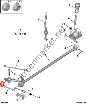 PEUGEOT 206 BENZİNLİ VİTES TERAZİ KOLU (BİTAPART)