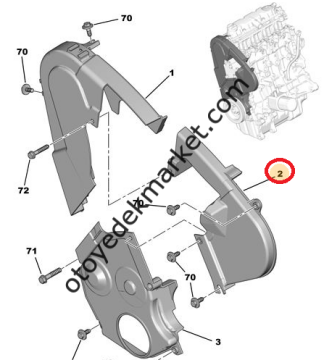 Citroen Berlingo (2005-2008) 2,0 Hdi Triger Orta Kapağı (Orijinal)