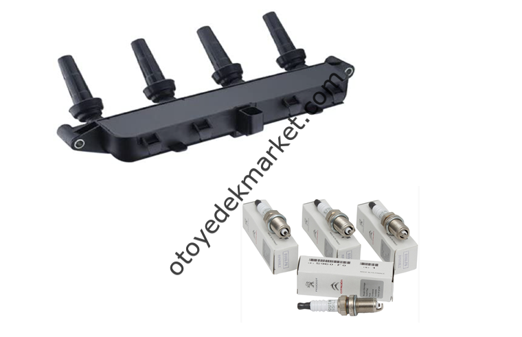 PEUGEOT 206 (1998-2006) 1,4 BOBİN VE BUJİ SETİ (DELPHİ-ORJİNAL)