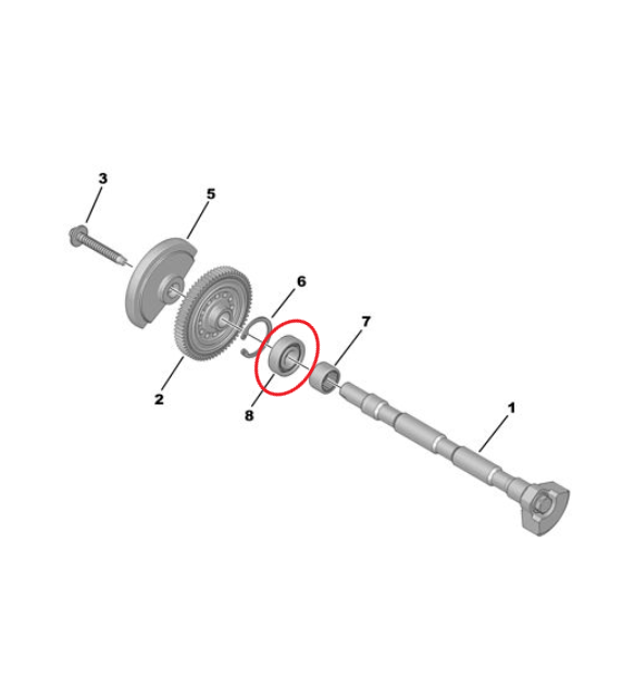 Peugeot 301 (2012-2020) 1.2 Benzinli Balans Denge Mili Rulmanı (Orijinal)