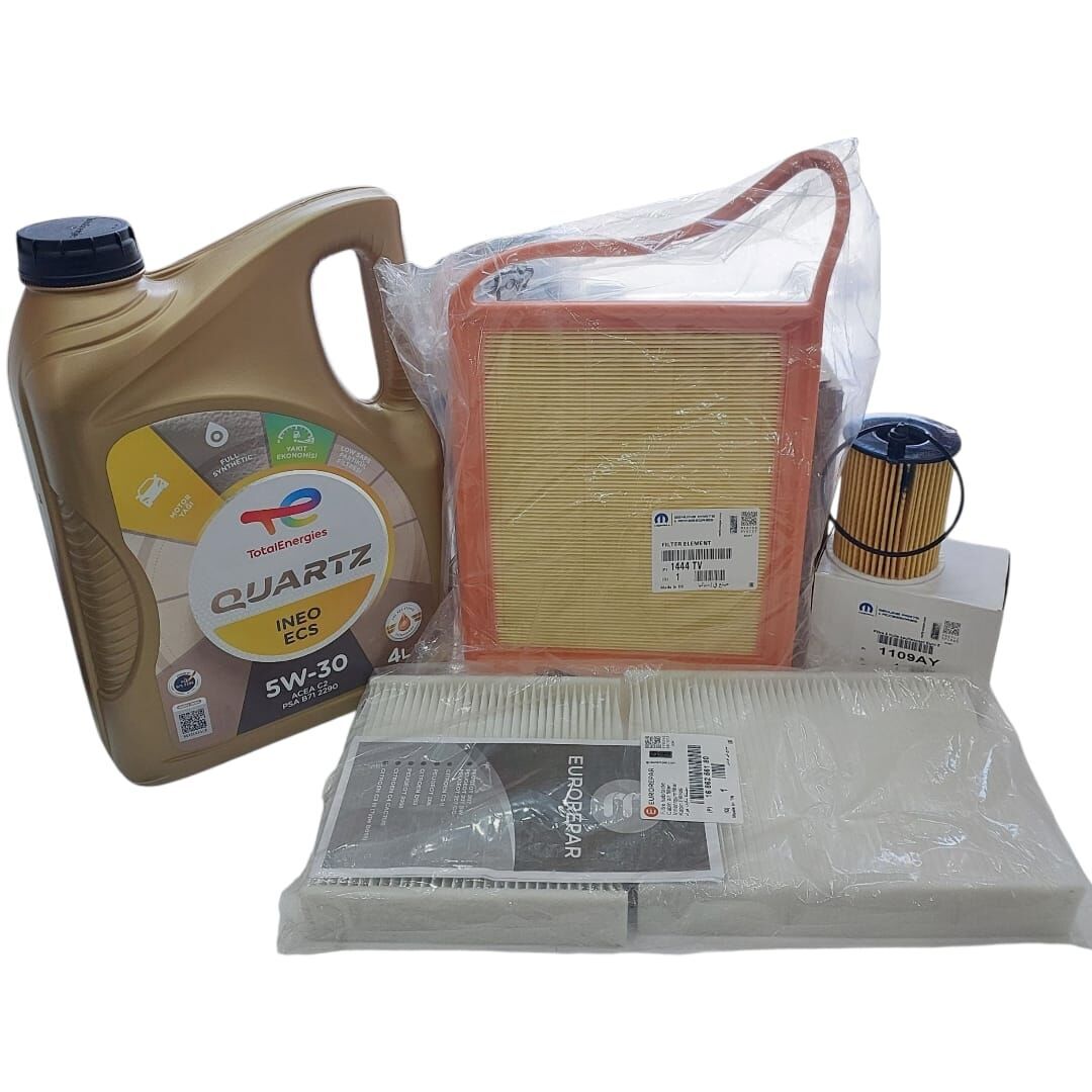 Peugeot 2008 (2012-2016) 1.6 Hdi Euro5 Bakım Seti (Mazot Filtresiz)(Orijinal) Ve 5w30 Motor Yağ