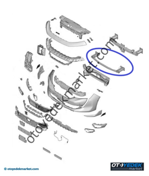 Peugeot 508 (2019-2025) Ön Tampon Darbe Emici Demiri (Orijinal)