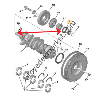 Peugeot 206 Gti (1999-2005) Krank Ön Keçesi (Corteco)