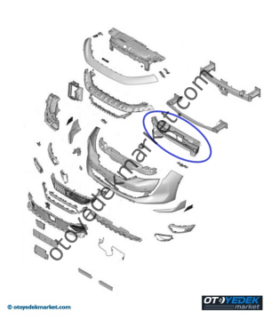 Peugeot 508 (2019-2023) Ön Tampon Havalandırma Kanalı Plastiği (Orijinal)