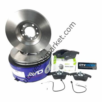 Citroen C5 (2008-2013) 1,6 Hdı Ve 2,0 Hdı Ön Fren Disk Ve Balata Seti (Ayd-Valeo)