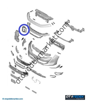 Peugeot 508 (2019-2025) Ön Tampon Havalandırma Plastiği (Orijinal)