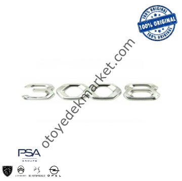 Peugeot 3008 (2021-2023) Kaput ''3008'' Yazısı, Gri (Orijinal)