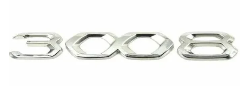 Peugeot 3008 (2021-2023) Kaput ''3008'' Yazısı, Gri (Orijinal)