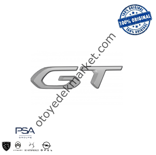 Peugeot 3008 (2021-2023) Çamurluk ''GT'' Yazısı, Siyah (Orijinal)