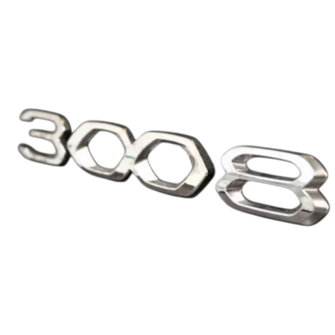 Peugeot 3008 (2021-2023) Arka ''3008'' Yazısı, Gri (Orijinal)