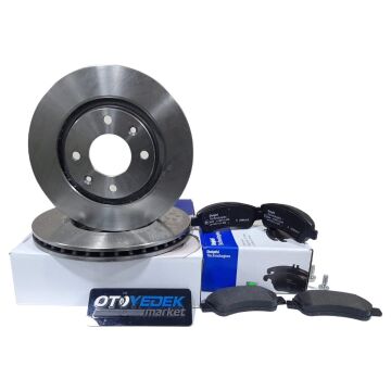 Peugeot 206 (1999-2006) 1.6 Benzinli Ön Fren Balata ve Disk Seti (Delphi)