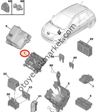 PEUGEOT 207 SİGORTA KUTUSU (ORJİNAL)
