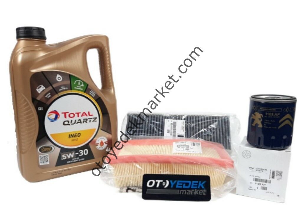 Peugeot 208 (2012-2020) 1.2 110-130 Hp BENZİNLİ Filtre Bakım Seti (Orijinal)