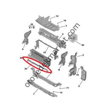 Peugeot 3008 (2016-2023) Ön Panel Alt Sızdırmazlık (Orijinal)