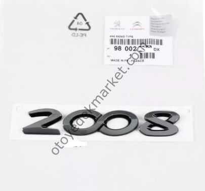 PEUGEOT 2008 (2013-2018) BAGAJ 2008 YAZISI SİYAH  (ORiJİNAL)