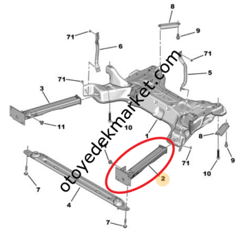 Citroen C4 (2011-2017) Ön Travers Demiri (Sol) (İthal)