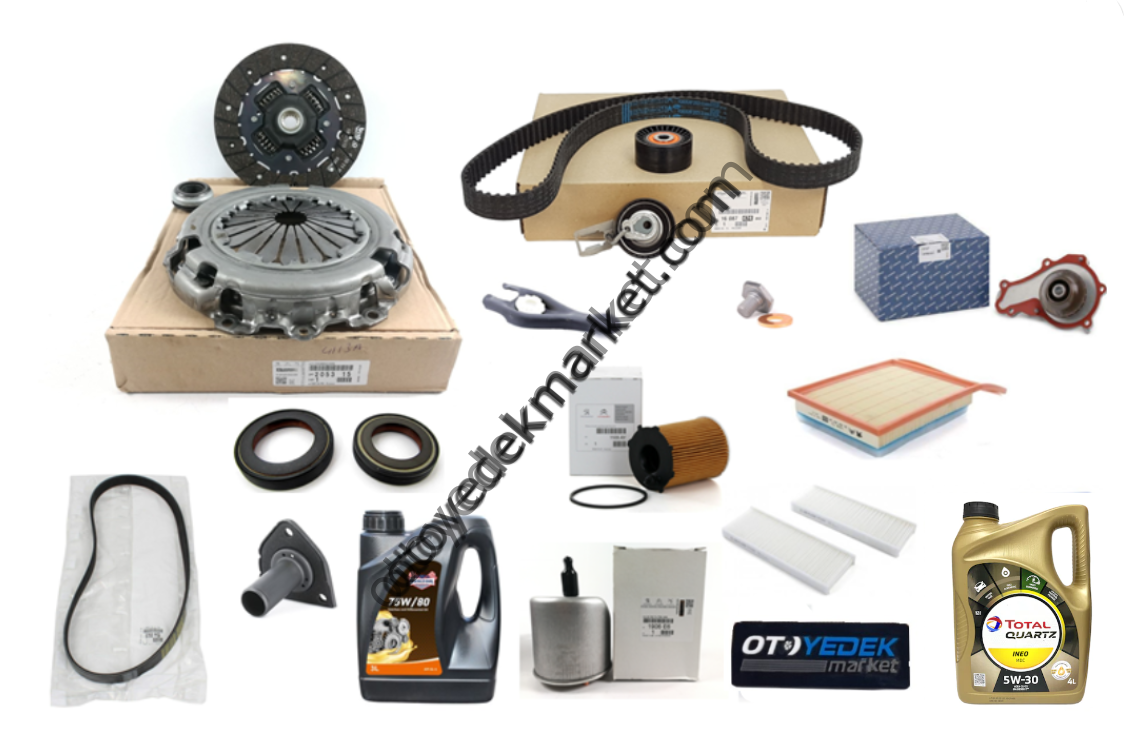 Citroen C-Elysee (2012-2017) 1.6 Dizel Euro5 Debriyajlı Ağır Bakım Seti (Orijinal)