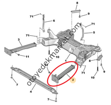 Peugeot 3008 (2009-2015) Ön Travers Demiri (Sol) (İthal)