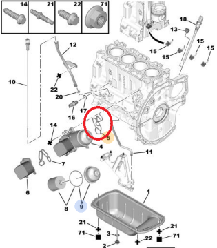 PEUGEOT 307 (2002-2008) 1,6 HDI YAĞ SOĞUTUCU CONTA TAKIMI