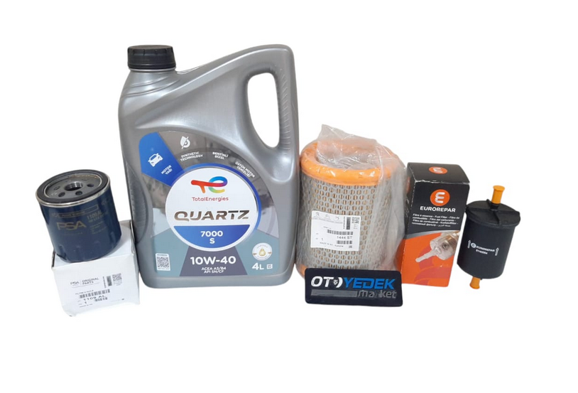 Citroen Saxo 1.4-1.6 Benzinli Filtre Seti Ve 10w40 Motor Yağ (Orijinal)