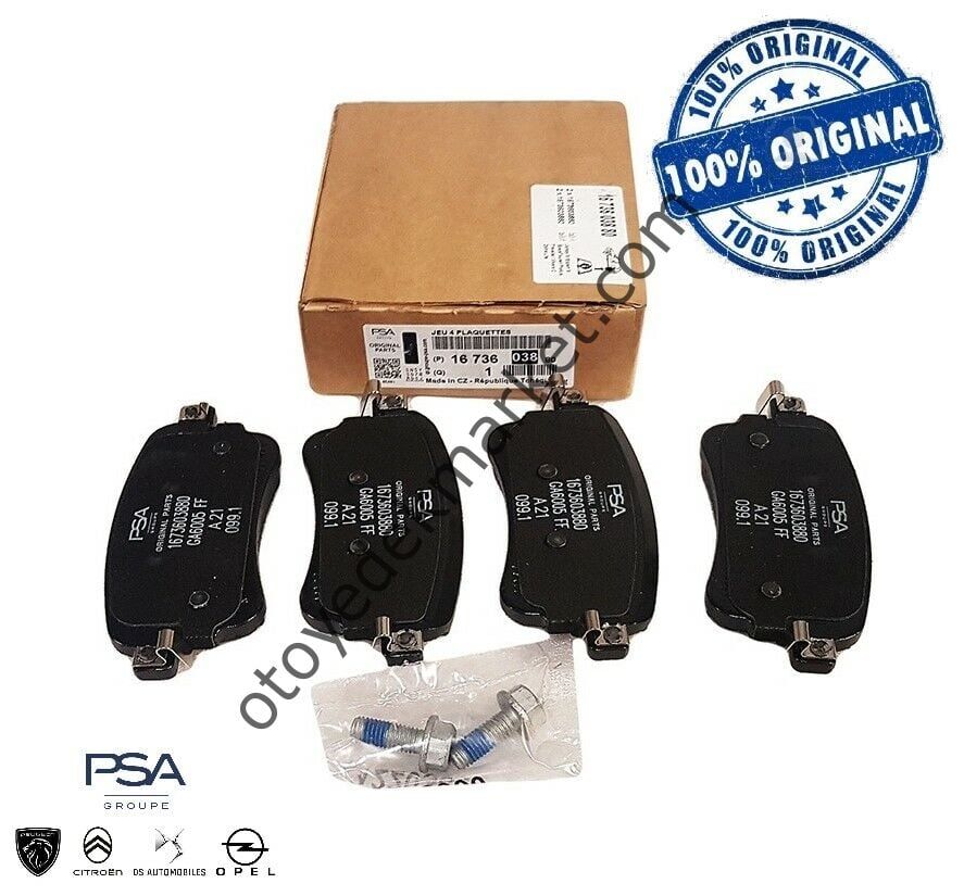 Peugeot Expert (2016-2023) Arka Fren Balata Takımı (Orijinal)