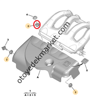 Citroen Berlingo (2002-2008) Motor Kapak Sabitleme Plastiği (Orijinal)