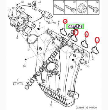 PEUGEOT 406 2,0 BENZ. EMME MANİFOLD CONTASI