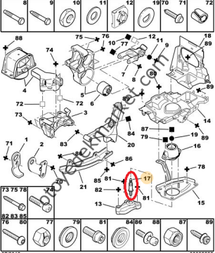 PEUGEOT PARTNER TEPEE (2009-2017) 1.6 HDI MOTOR TAKOZ SAPLAMASI (ORJİNAL)