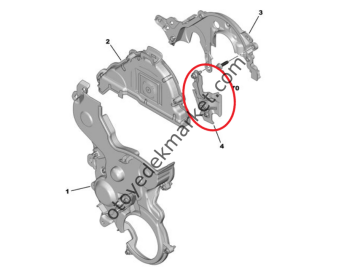 Citroen C4 (2021-2023) 1.5 BlueHdi Eksantrik / Triger Kayışı Muhafaza Plastik Kapağı (Orijinal)