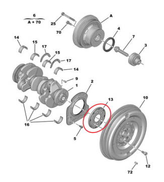 Citroen C-Elysee (2012-2024) 1.2 Benzinli Volan Dişli Sensör Alıcısı (Orijinal)