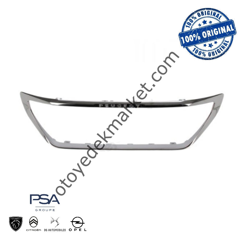 Peugeot 3008 (2016-2020) Ön Tampon Panjur Nikelajlı Çerçevesi (Orijinal)