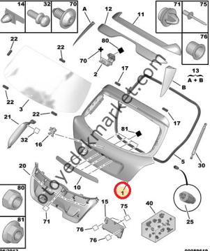 PEUGEOT 207 BAGAJ KAPAĞI (ORJİNAL)