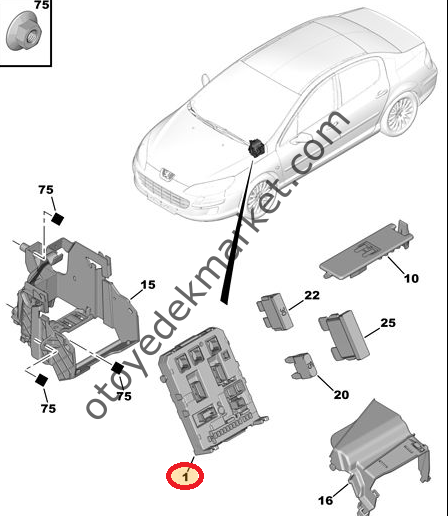 PEUGEOT 407 ARAÇ İÇİ BSI BEYNİ (ORJİNAL)