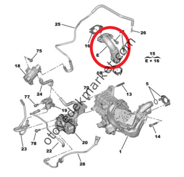 Citroen Jumper (2020-2023) 2.2 Hdi Egr Egzoz Gazı Geri Dönüşüm Borusu (Orijinal)