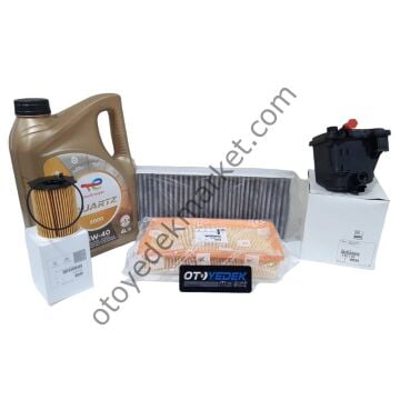 Peugeot 407 (2004-2012) 1.6 Hdı Filtre Seti (Orijinal) Ve 5w40 Motor Yağ