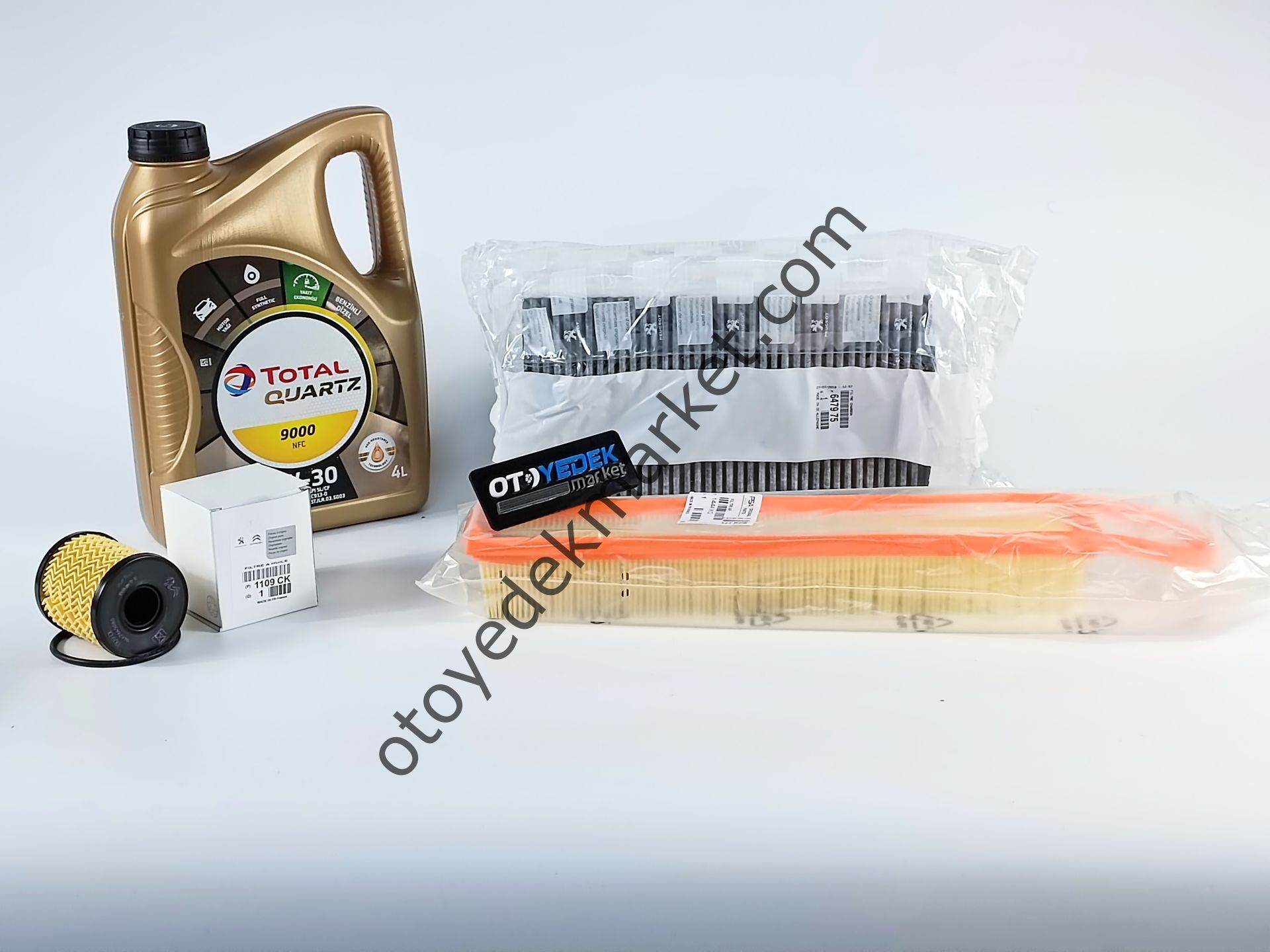 PEUGEOT 308 (2008-2014) 1,6 BENZİNLİ FİLTRE SETİ +5W30 YAĞ (ORİJİNAL)