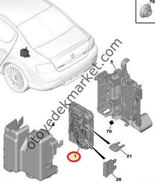 PEUGEOT 407 BAGAJDAKİ SİGORTA KUTUSU(ORJİNAL)
