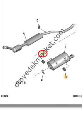 PEUGEOT 206 EGZOS ASKI LASTİĞİ (ORJİNAL)