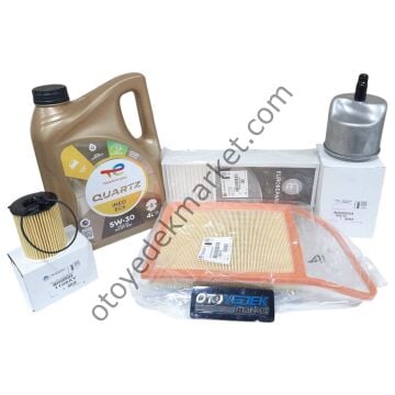 Peugeot 308 1.6 Hdi (2011-2014) Filtre Bakım Seti (Orijinal) Ve 5w30 Motor Yağ