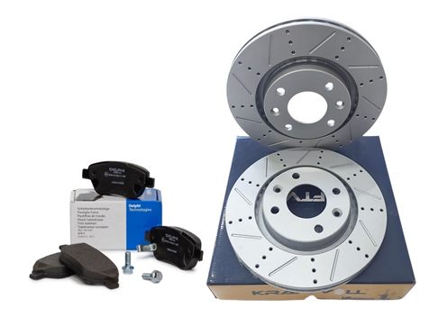 Peugoet 301 (2012-2024) 1.6 Delikli Spor Ön Fren Disk ve Balata Takımı (Kraftvoll-Delphi)