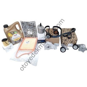 PEUGEOT 3008 (2012-2015) 1,6 Dizel Ağır Bakım Seti Tüm Filtreler Motor Yağı Triger Devirdaim Seti Alternatör Kayış Rulman Seti (Eurorepar)