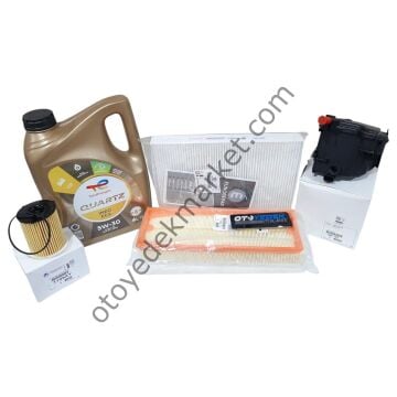 Peugeot 308 (2007-2010) 1,6 Hdı Filtre Seti (Orijinal) Ve 5w30 Motor Yağ