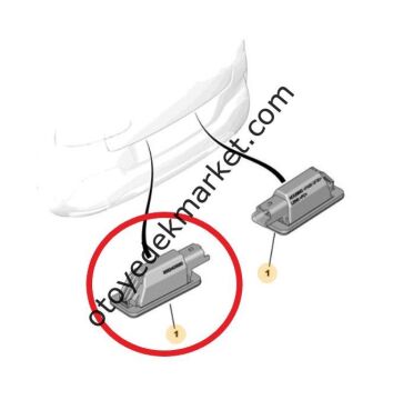 Citroen C4 (2021-2024) Led Plaka Lambası (Orijinal)
